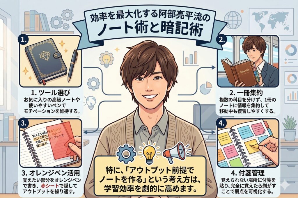 効率を最大化する阿部亮平流のノート術と暗記術