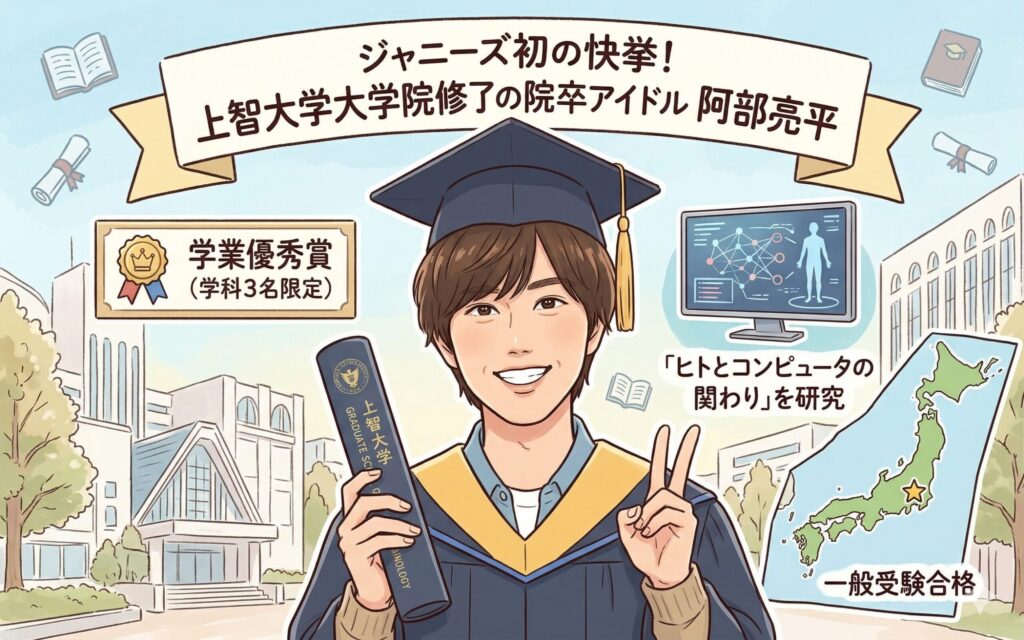 上智大学大学院修了の学歴とジャニーズ初の快挙